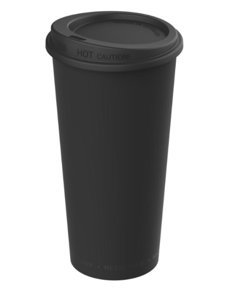 Kaffeebecher ToGo schwarz 400 ml