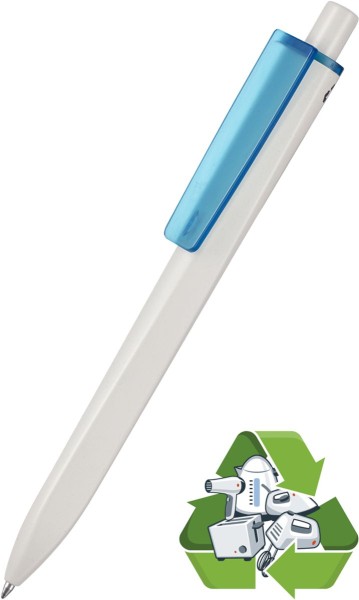 Ritter Pen Kugelschreiber Ridge Recycled Soft 99802 grau + blau transparent 4145