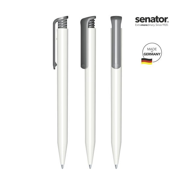 SENATOR Kugelschreiber SUPER HIT Polished Basic 2955 Weiß Cool Gray 9