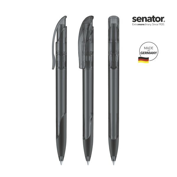 SENATOR Kugelschreiber CHALLENGER Clear SG 2597 Pantone 445 Grau