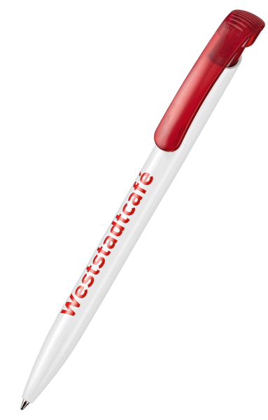 Ritter Pen Kugelschreiber Clear ST 42023 weiss + kirsch-rot 3634